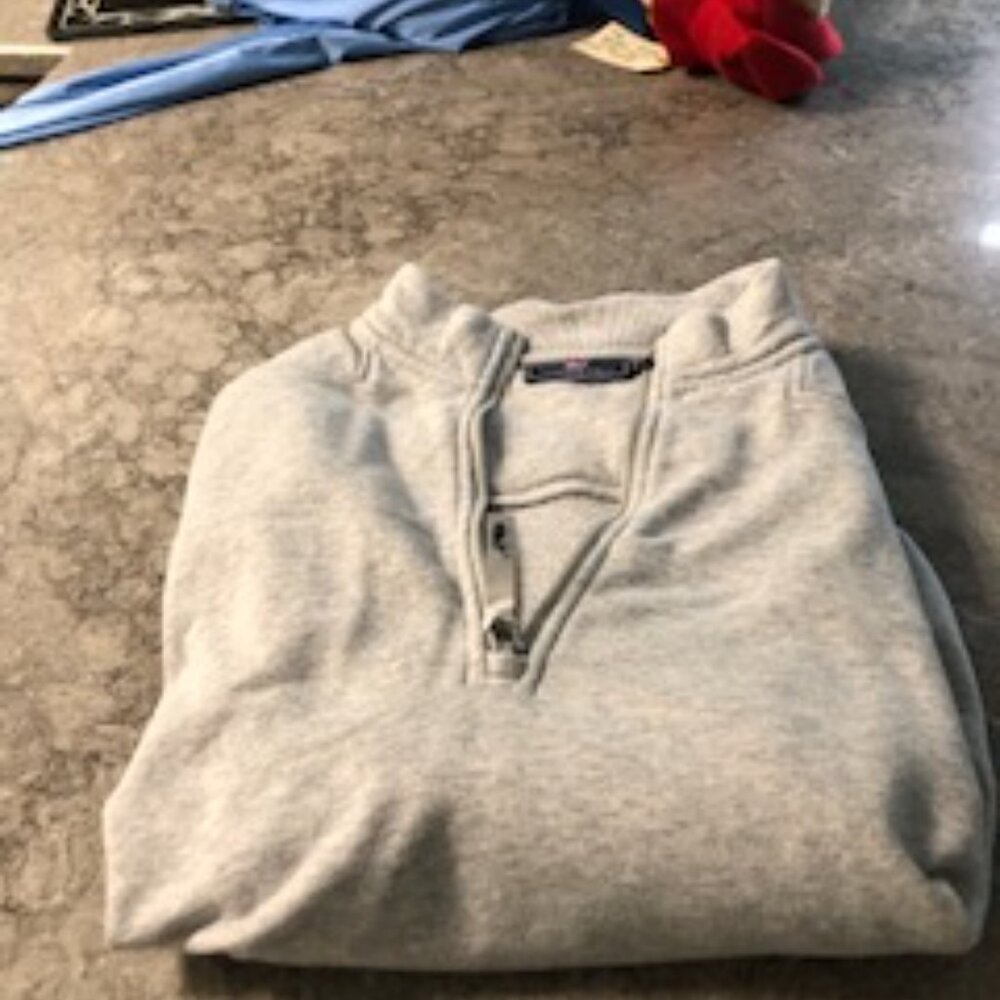 Men's Vineyard vines gray pull over sweater Size L